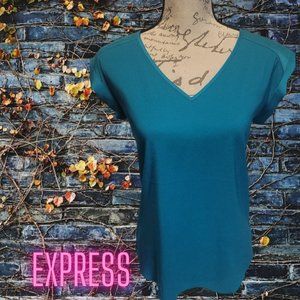 Express V-Neck Women's Top Size XS Teal New